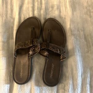 Rocket Dog Black Embroidered Thong Sandals – Women’s Size 10 Boho Style